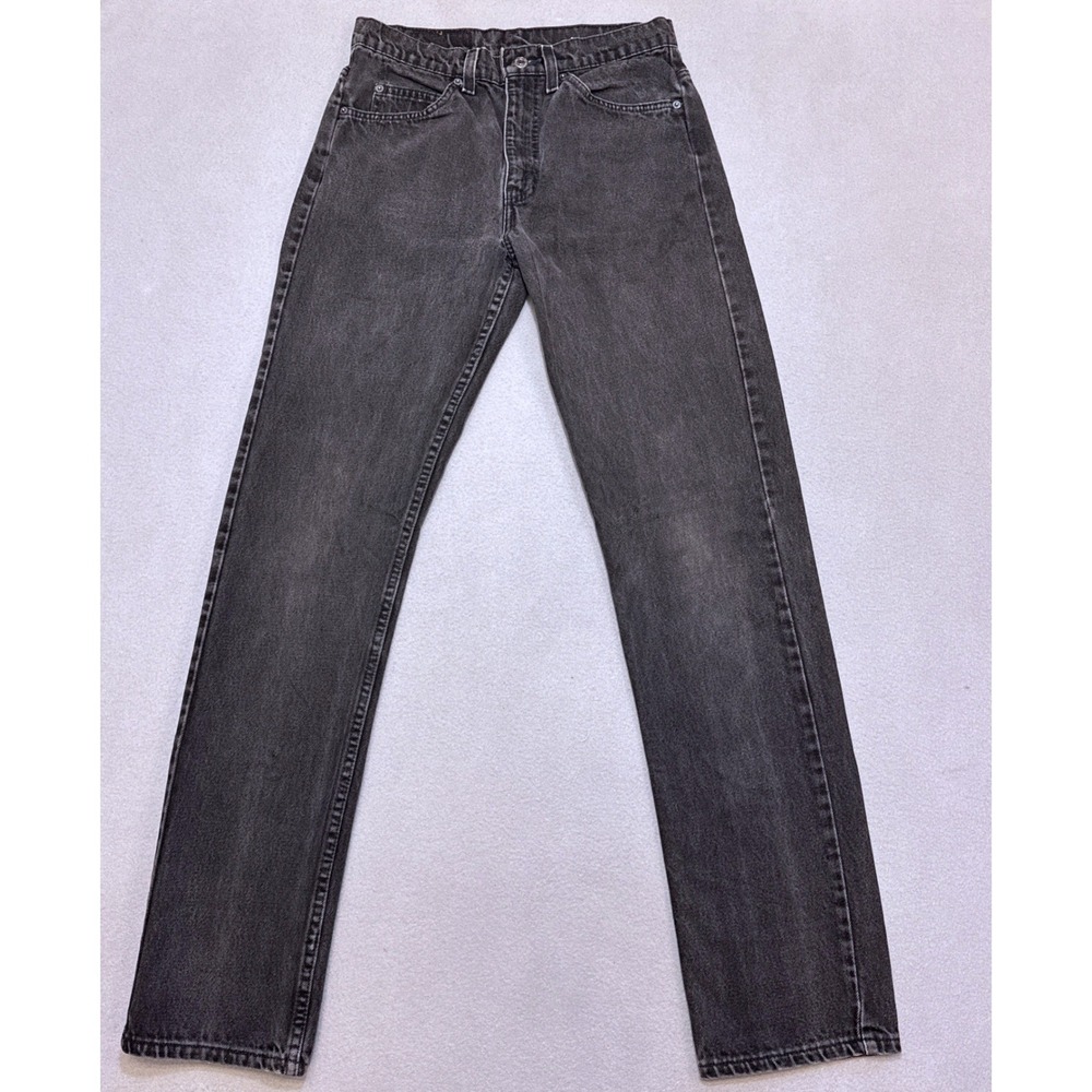 Vintage 90s LEVI'S 505 Orange Tab Jeans Mens 31x34 Fits 28x33 Black Made in USA